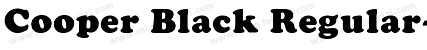 Cooper Black Regular字体转换